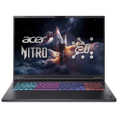 Nitro 18 AI AMD AN18-61-R698) AMD Ryzen AI 7 PRO 350 Computer portatile 45,7 cm (18") WQXGA 16 GB DDR5-SDRAM 1 TB SSD NVIDIA GeForce RTX 5060 Wi-Fi 6E (802.11ax) Windows 11 Home Tedesco Nero - Foto 1