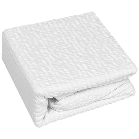 Copripiumino Sacco Piumone Goffrato In Microfibra Tinta Unita Seer Sucker Matrimoniale Bianco - Foto 2