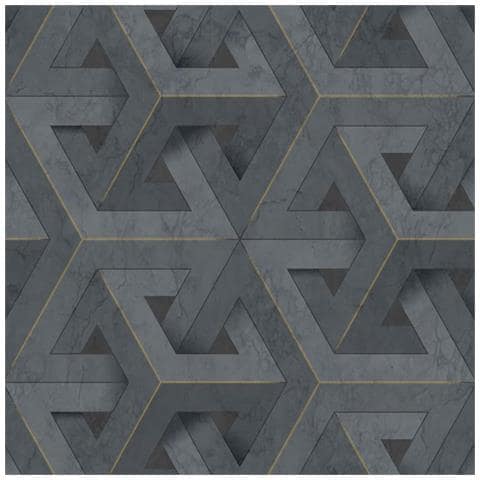 Carta da Parati Onyx Antracite e Oro - Foto 1