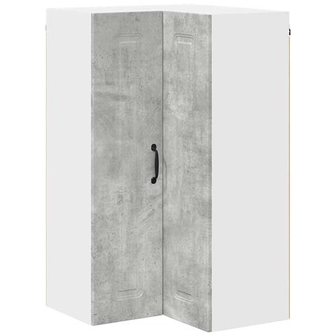 Pensile cucina con lo scaffale Grigio cemento 57 x 57 x 100 cm - Foto 1