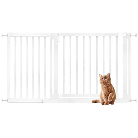 Bettacare Cancelletto Elegance In Legno, Bianco, 145cm - 153cm, Cancelletto Di Sicurezza A Pressione, Passaggio Extra Largo Di 73cm - Foto 1