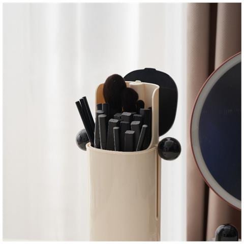 Organizzatore Porta Pennelli Trucco Autopulente Antipolvere Con Sollevamento Automatico Black - Foto 2