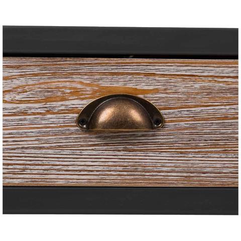 Scaffale In Metallo Grigio E Legno 80x40x121h - Foto 8