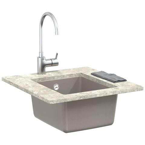 Lavello Grigio 370 x 460 mm 80% Quarzo e 20% Resina - Foto 2