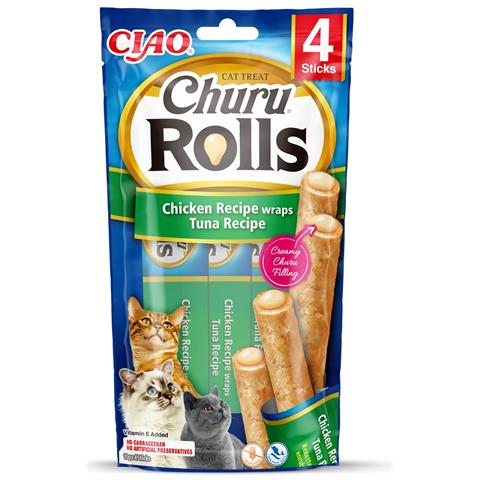 Churu Rolls Tonno Con Pollo - Bocconcino Per Gatti - 4x10 G - Foto 1