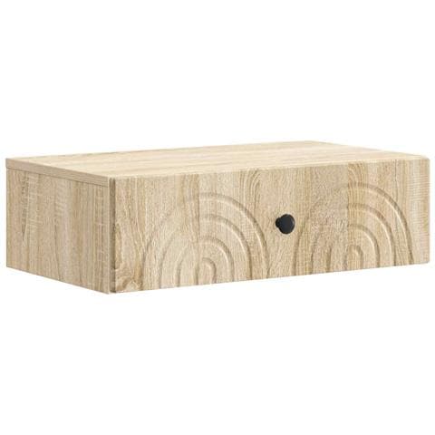 Tavolino da Parete Laterale Rovere Sonoma 59 x 34,5 x 17 cm - Foto 1