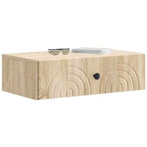 Tavolino da Parete Laterale Rovere Sonoma 59 x 34,5 x 17 cm - Foto 2