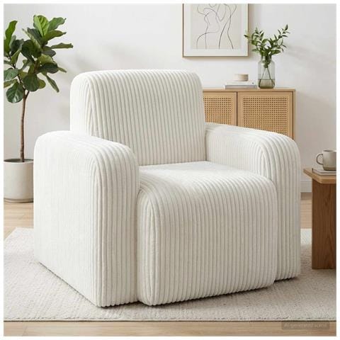 Poltrona Crema corduroy - Foto 2