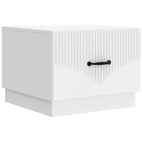 Tavolino da salotto Bianco 49 x 50 x 37 cm Legno ingegnerizzato - Foto 1
