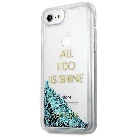 Guess Guhcp7gluqbl Custodia Liquid Glitter Party Blu Per Iphone 6/7/8 /se 2020 / Se 2022 - Foto 1