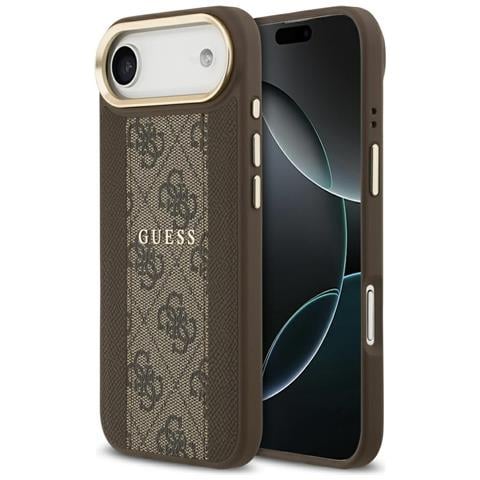 Custodia Guess 4g Stripe Magsafe Marrone Per Iphone 17 Air - Foto 2