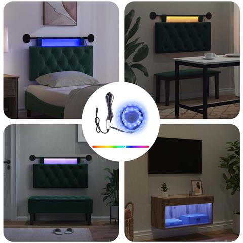 Striscia LED con strisce LED Nero 180 cm SMD5050 - Foto 2