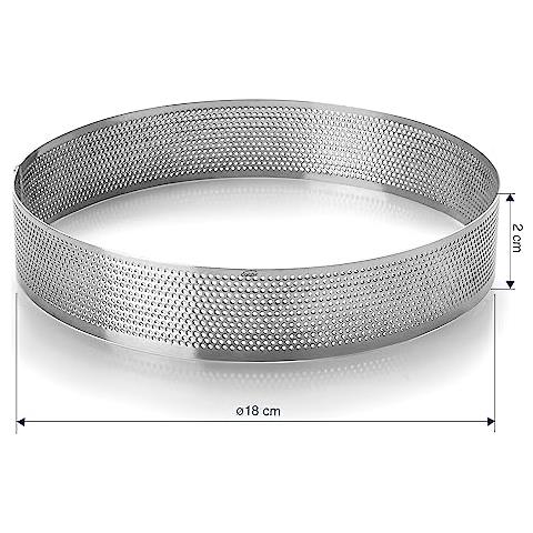 68538 Stampo da forno, anello rotondo microforato, ideale per torte e pan di Spagna - Foto 2