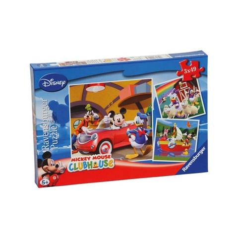 Puzzle Mickey Mouse Tutti Amano Topolino 3 x 49 pz 37 x 6 x 27 cm 09247 - Foto 1