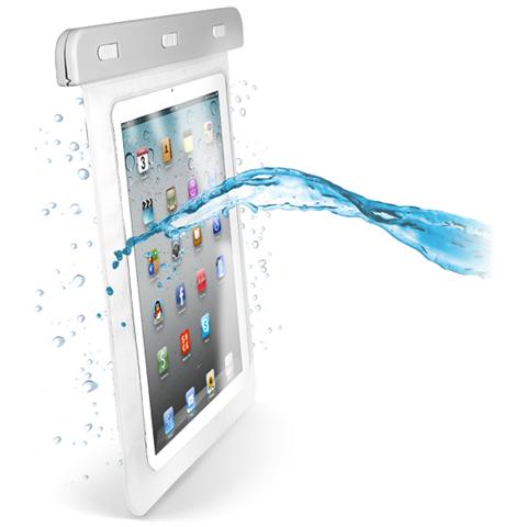 Custodia Impermeabile Tablet Fino A 10.1" Bianco Con Fascia Sul Retro - Foto 2