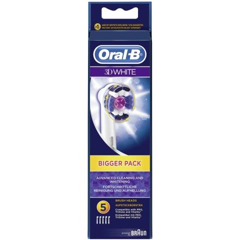 marrone Oral-B spazz. di ricambio 3D bianco 5pz - Foto 2
