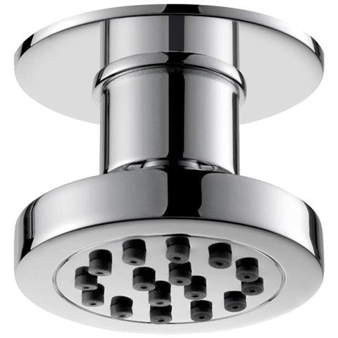 Soffione A Bocchetta Idro A Parete Ottone Cromato Forma Tonda Doccia Bagno Relax Massaggi - Foto 1