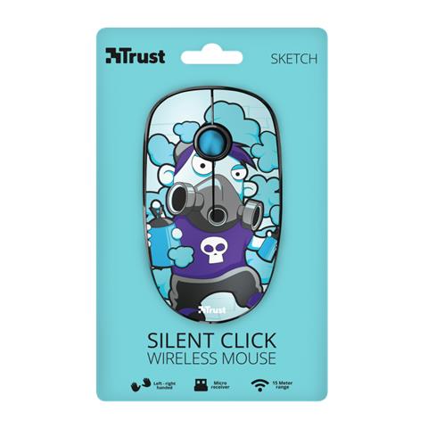 Mouse Wireless Sketch Ottico 3 Tasti 1600 DPI Colore Blu - Foto 6