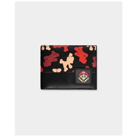Super Mario Portafoglio Maschio Nero (Super Mario Bros. Mario Colour Silhouette All-over Print Bi-fold Wallet, Male, Black [ mw348383ntn])  - Foto 1