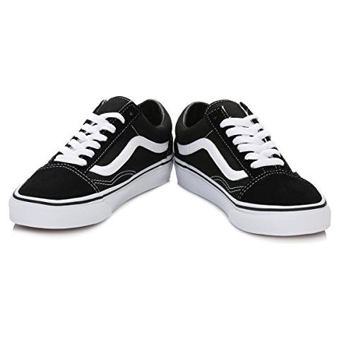 Pelle Vans Old Skool Sneaker Unisex Adulto, Nero (nero / Bianco), 47 - Foto 5