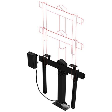 Sollevatore Per Mobili Tv Elettrico Per Monitor Fino A 50 Kg Girevole Regolabile In Altezza Premium-k2-rotolift - Foto 2