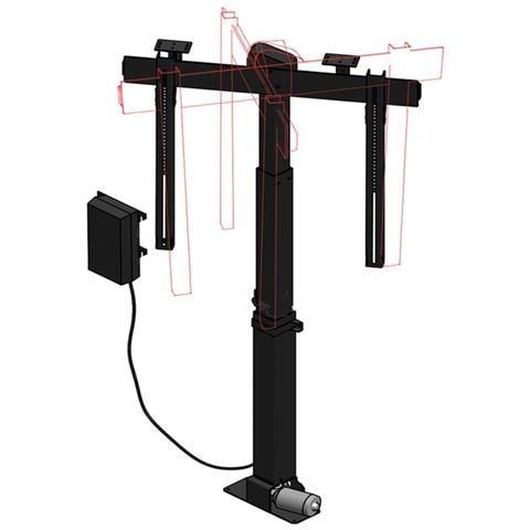 Sollevatore Per Mobili Tv Elettrico Per Monitor Fino A 50 Kg Girevole Regolabile In Altezza Premium-k2-rotolift - Foto 1