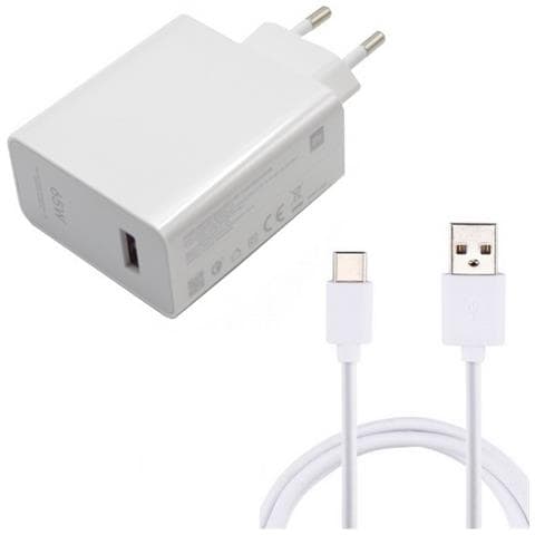 Caricabatterie Originale Da Casa Con Cavo Type C Mdy-11-ed 65w Turbo Charge White Bulk - Foto 1