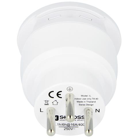 Combo World to Israel adattatore per presa di corrente Bianco - Foto 3