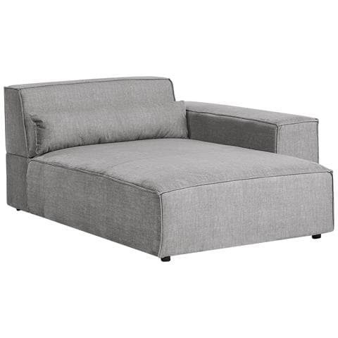 Chaise Longue Versione Sinistra Hellnar Tessuto Grigio - Foto 7