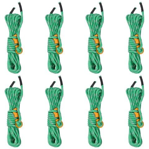 Corde Per Tenda Con Chiavi Riflettenti 8 Pz 4 M 4 Mm - Foto 1