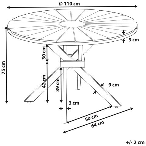 Tavolo Da Giardino Legno Legno Chiaro Lissone - Foto 7