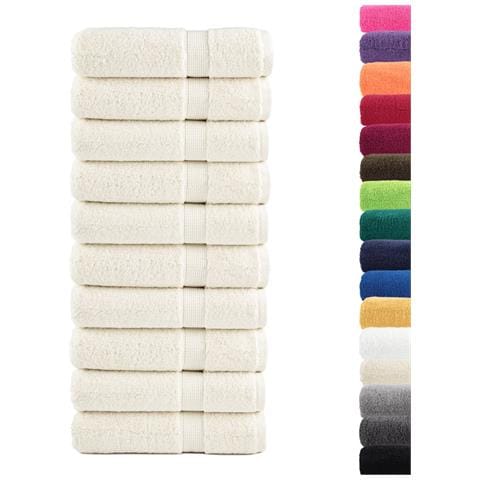 Asciugamani da Doccia SOLUND 10 pz Crema 70x140cm 600 g /m² - Foto 2