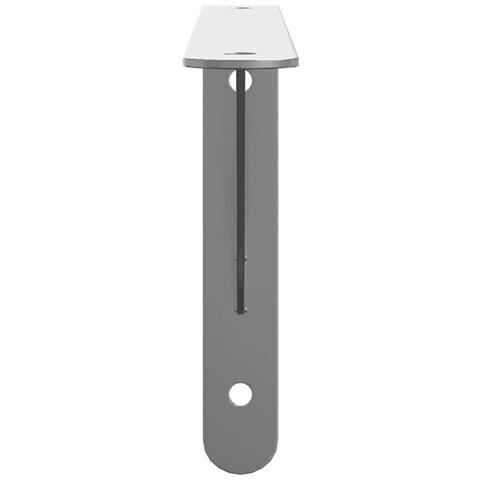 Staffe Per Mensola 4 Pz 30x2,5x15,5 Cm In Acciaio Inox Argento - Foto 2