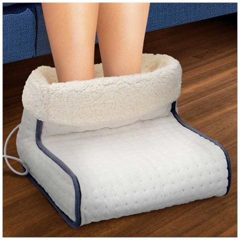 Scalda Piedi Elettrico Ciabattona Scaldapiedi Termico 100W Casa Ufficio Bianco - Foto 1