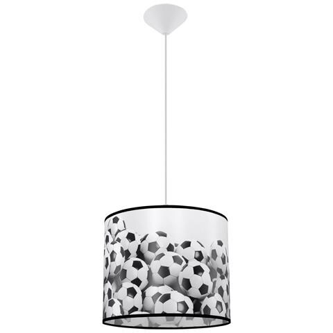 Lampada A Sospensione Football B 30 Sl. 1426 - Moderno Lampade A Sospensione Bianco Nero 82x30x30 Cm - Foto 1