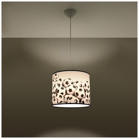 Lampada A Sospensione Football B 30 Sl. 1426 - Moderno Lampade A Sospensione Bianco Nero 82x30x30 Cm - Foto 8