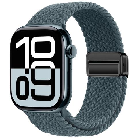 Cinturino Starlight In Nylon Intrecciato Per Apple Watch Darkgreen S - Foto 3