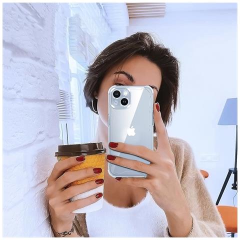 Custodia Antiurto Transparent Armor Con Bordi Rinforzati E Protezione Fotocamera Per Iphone 14 7,43x1,06x14,95 Cm. Colore Trasparente - Foto 2
