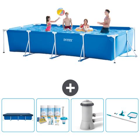 Piscina Fuori Terra - Rettangolo - 450x220x84 Cm - Blu - Include Accessori Coordinati Cb7 - Foto 1