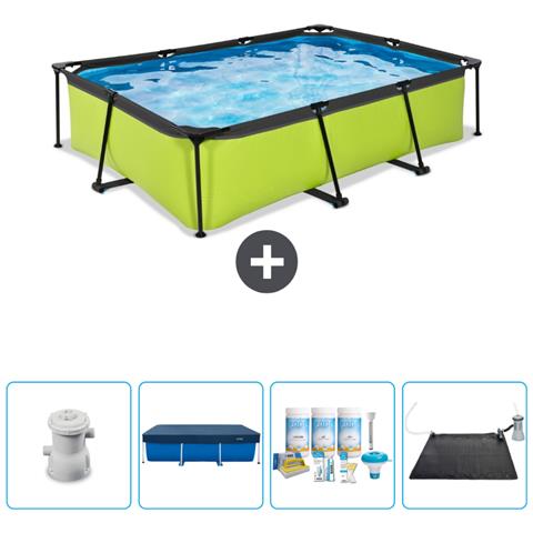 Piscina Fuori Terra - Rettangolo - 300x200x65 Cm - Groen - Include Accessori Coordinati Cb4 - Foto 1