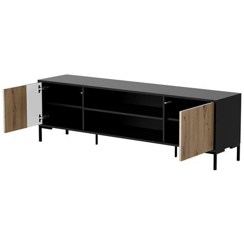 Armadio RTV MERCI Armadio RTV 180 x 40 x 53,5 cm nero /rovere artigianale - Foto 2