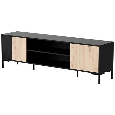 Armadio RTV MERCI Armadio RTV 180 x 40 x 53,5 cm nero /rovere artigianale - Foto 1