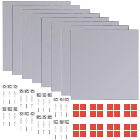 Piastrelle In Vetro A Specchio Senza Cornice 8 Pz 20,5 Cm - Foto 1