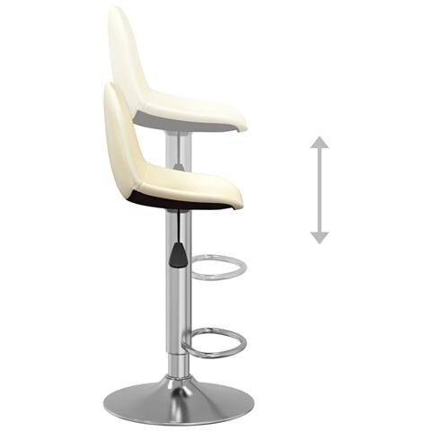 Lusso Casadino - Sgabelli Da Bar 2 Pz Crema In Tessuto - Foto 8