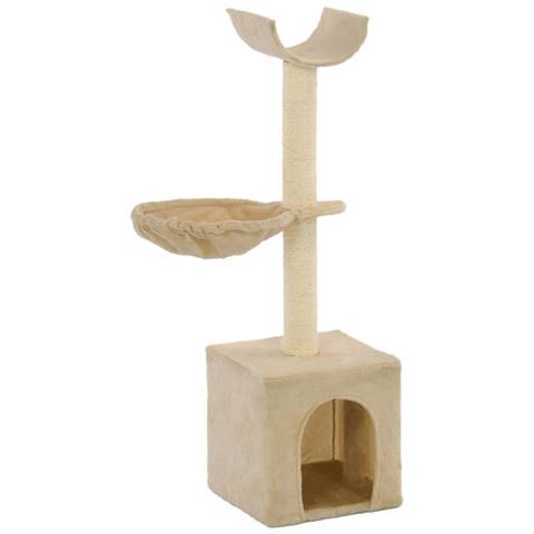 Lusso Casadino -  Albero Per Gatti Con Tiragraffi In Sisal 105 Cm Beige - Foto 2