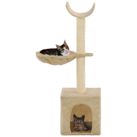 Lusso Casadino -  Albero Per Gatti Con Tiragraffi In Sisal 105 Cm Beige - Foto 1