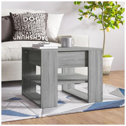 Lusso Casadino -  Tavolino Salotto Grigio Sonoma 55,5x55x45 Cm Legno Multistrato - Foto 7