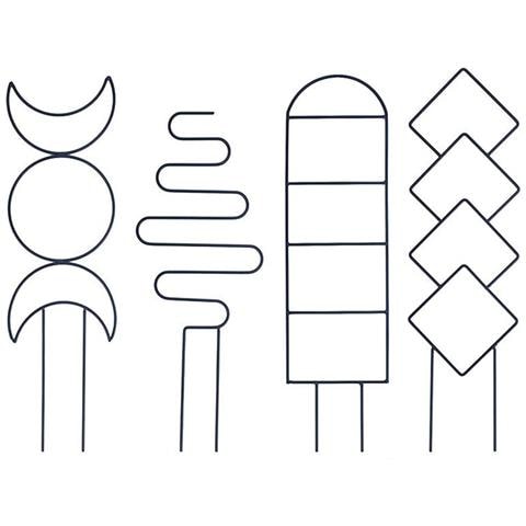 Set Di 4 Pali Di Supporto Per Piante Rampicanti - Foto 1