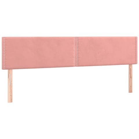 Letto a Molle con Materasso e LED Rosa 120x190 cm in Velluto - Foto 9