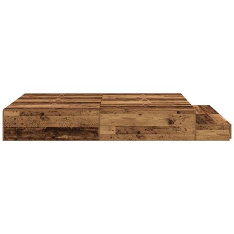 Struttura letto con contenitore in legno vecchio 135x190 cm - Foto 9